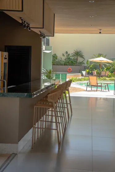 Lounge e bar da pousada
